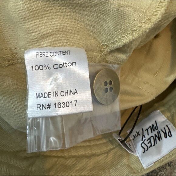 Vintage Beige Cargo Skirt 100% Cotton Women's Size 2 - Picture 3 of 4